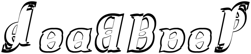 Ambigram for deadbeef in Constanz